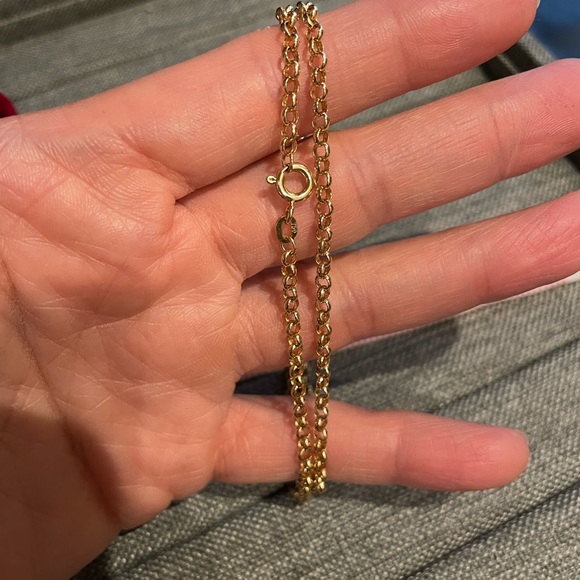 18 solid yellow gd tacco chain, 3.41 grams 17” - Picture 3 of 7